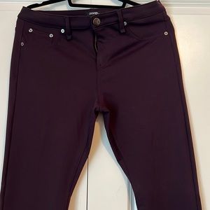 Plum colored jeggings